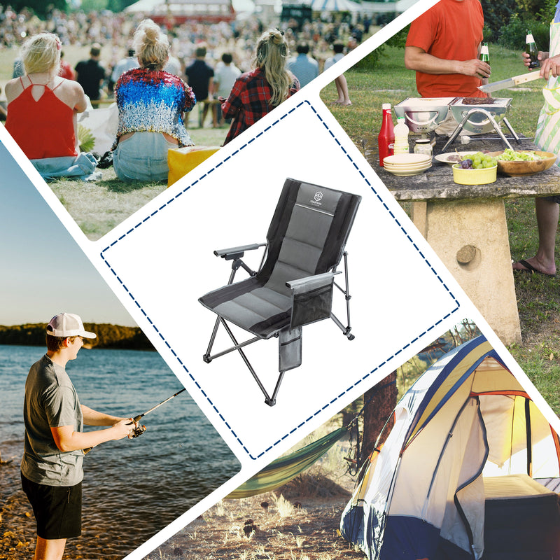 Portable Heavy Duty Deck Chair Garden Patio Beach Fishing Zero Gravity Chair  with Armrest Cup Holder - China Zero Gravity Chair, Beach Chair